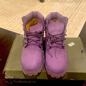 Timberland Purple Suede Boots